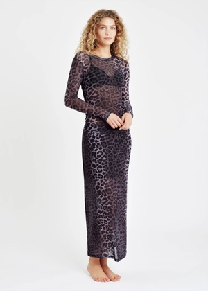 Hype The Detail mesh bluse Leopard Print